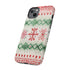 Icelandic Watercolor inspired by Christmas Sweaters - Impact Resistant Phone Case